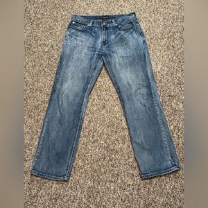 Helix Men’s Blue Denim Jeans Size 34 x 32 straight light light wash